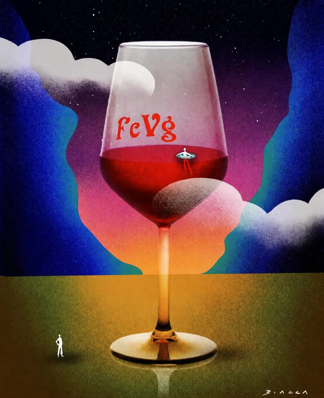 Illustrazione del calice FCVG per l'aperitivo
