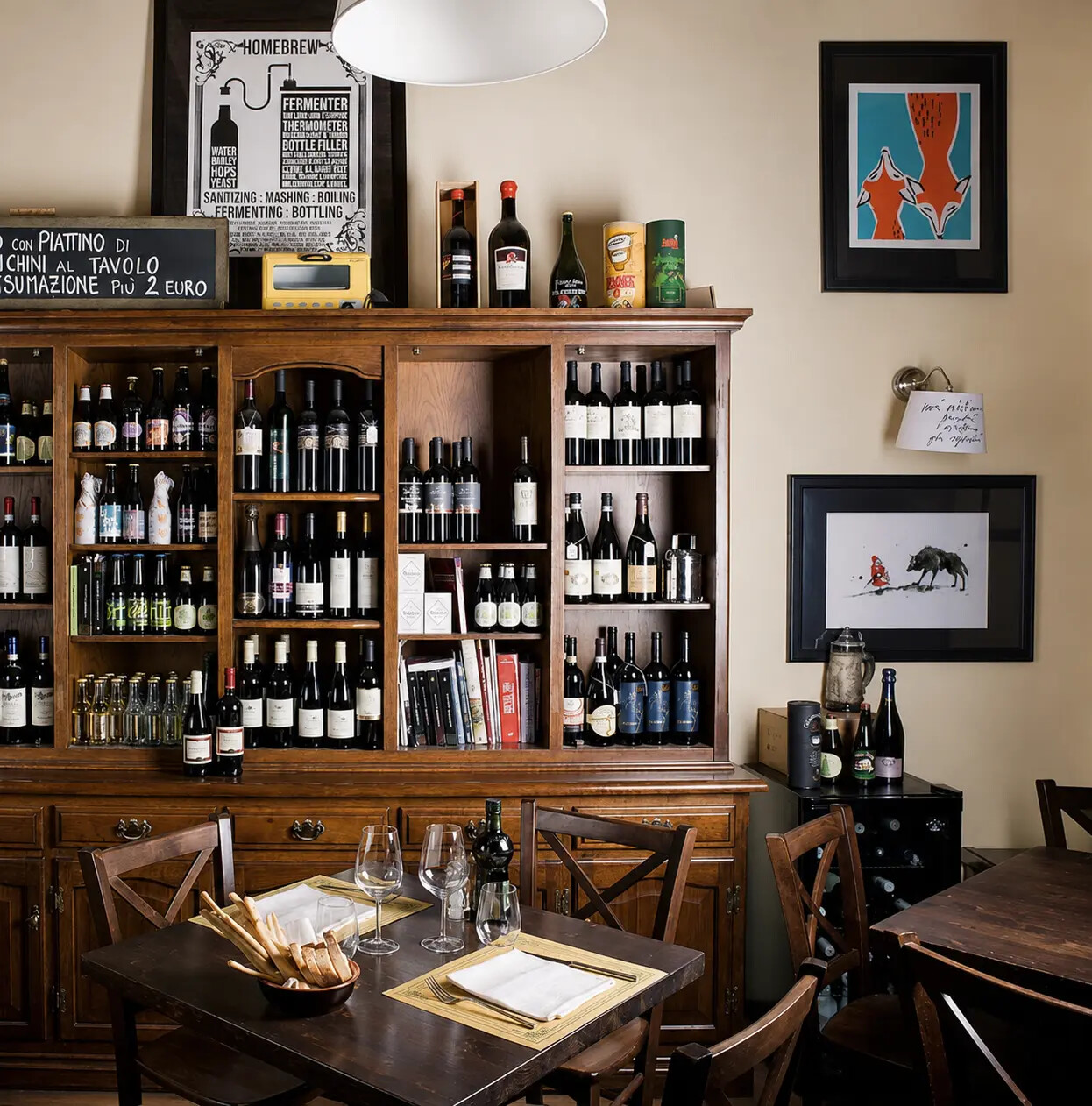 La sala e la cantina di Faccio Cose Vedo Gente