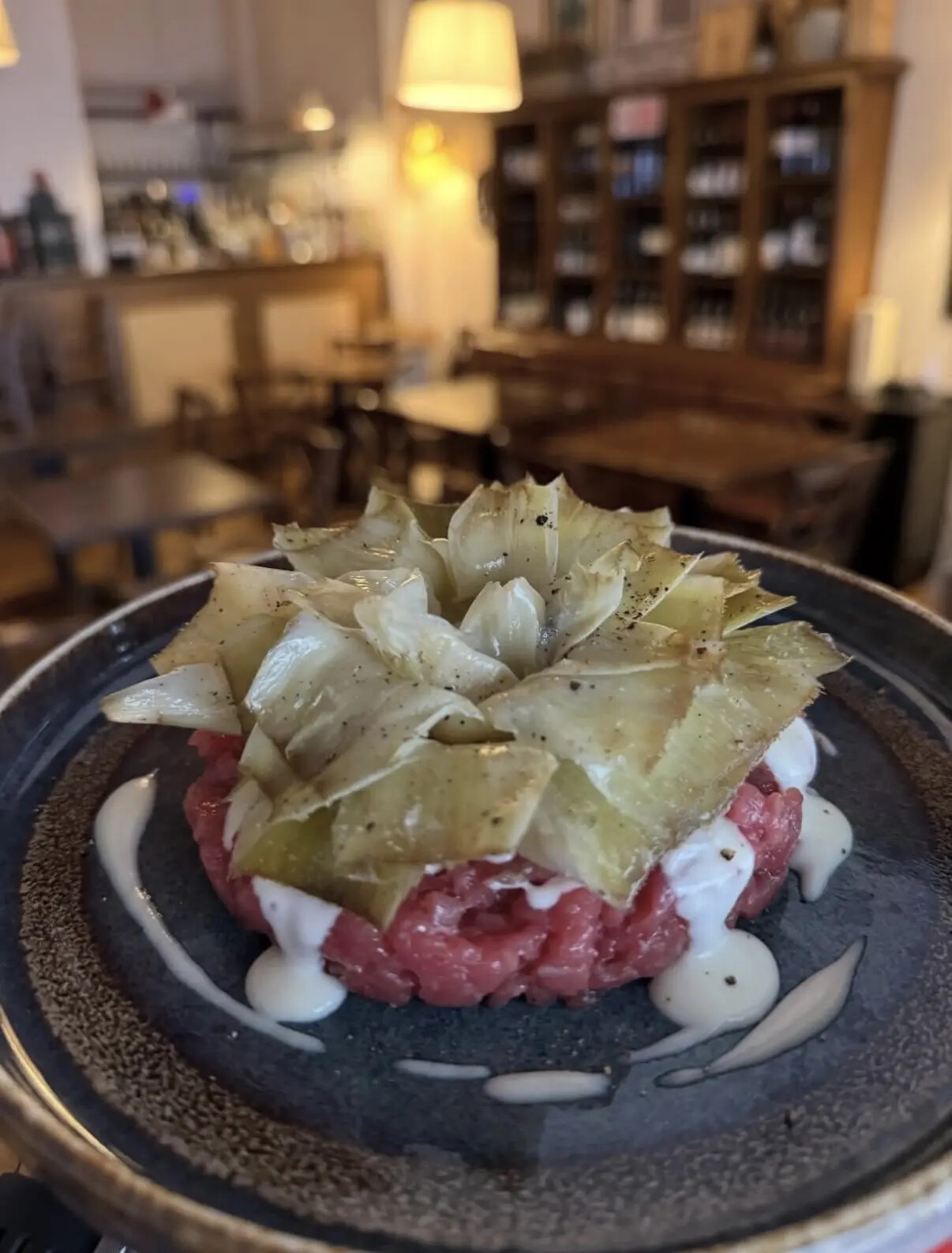 Tartare con carciofi della cucina FCVG